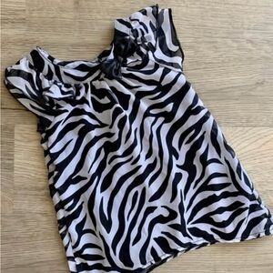 4/$25 | NEW | 🦓 Zebra Print Flutter Sleeve Top for Girls | Size 3T | Healthtex